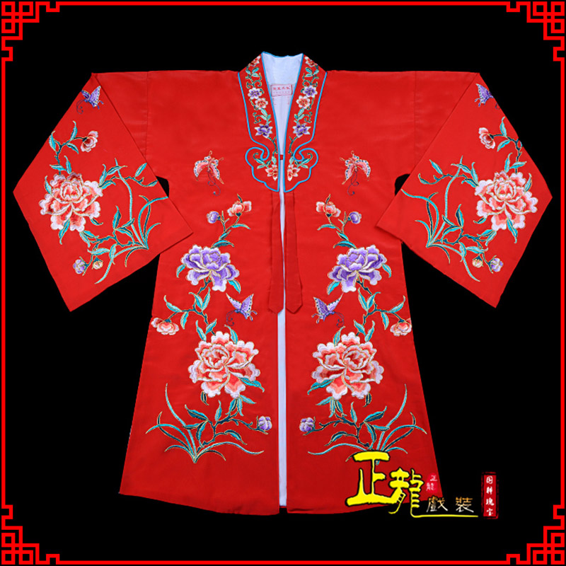 龙华青衣花旦戏服 好绉小叶牡丹女披